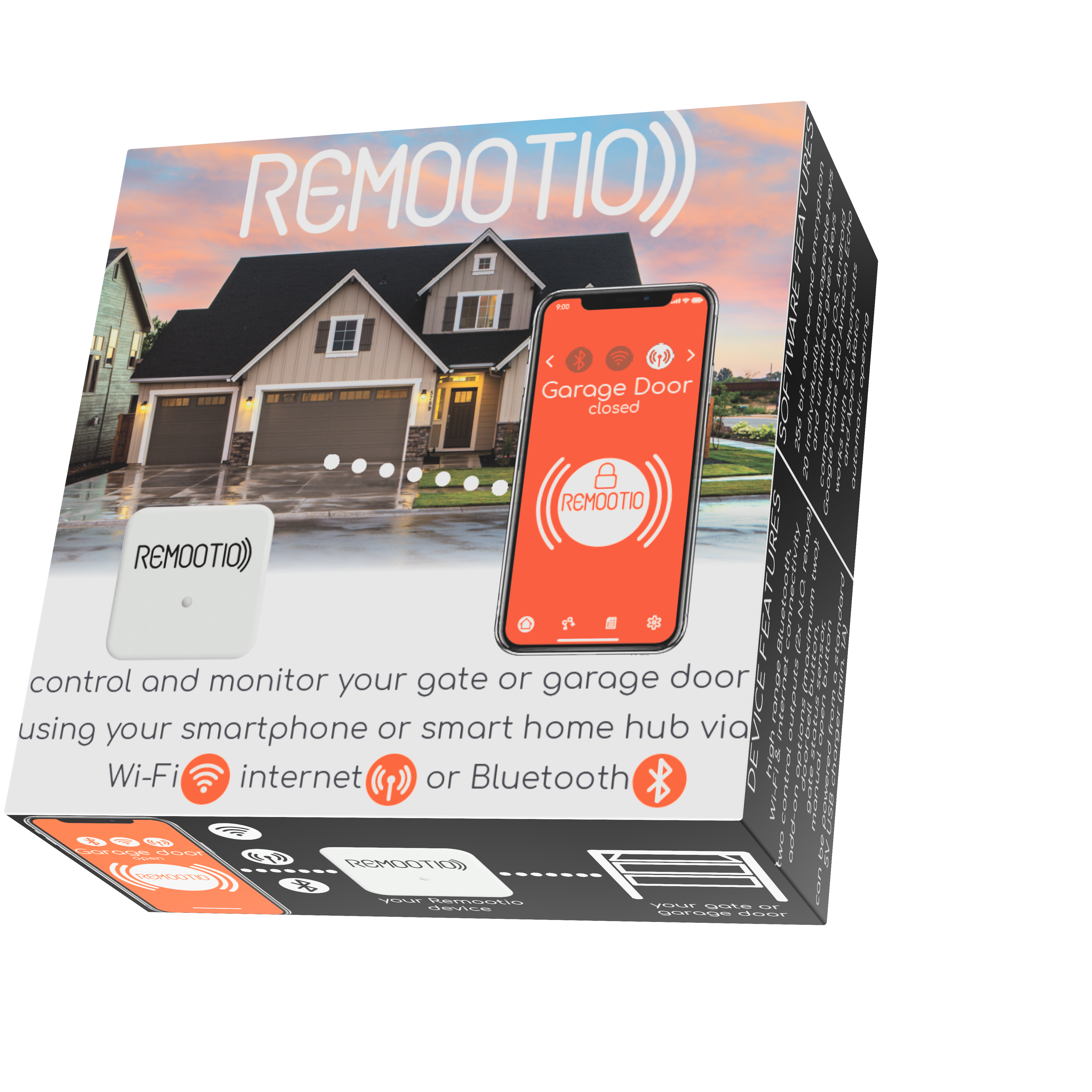 Remootio 2 + Sensor + Power Adapter Multipack