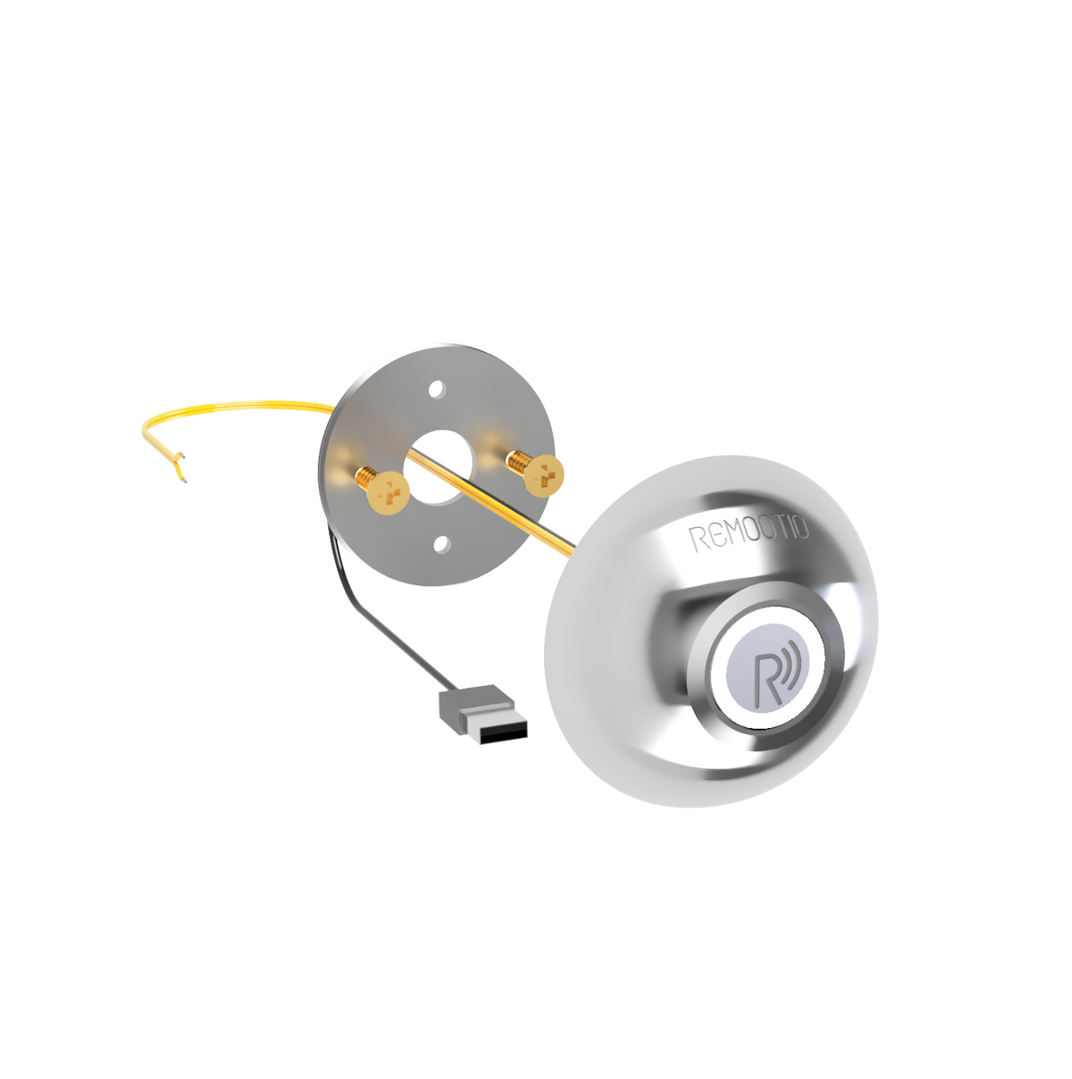 Aluminium Doorbell Button - momentary, normally open switch - Remootio